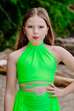 Neon Glow Wrap Top