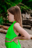 Neon Glow Wrap Top