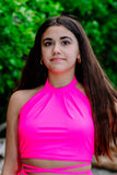 Neon Glow Wrap Top