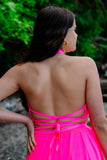 Neon Glow Wrap Top