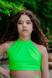 Neon Glow Wrap Top