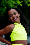 Neon Glow Wrap Top