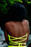 Neon Glow Wrap Top