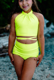 Neon Glow High Waist Briefs