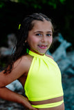 Neon Glow Wrap Top