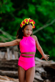 Neon Glow Wrap Top