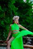 Neon Glow Wrap Top