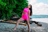 Neon Glow Wrap Top