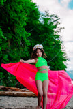 Neon Glow High Waist Shorts