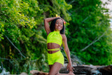 Neon Glow Wrap Top
