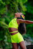 Neon Glow High Waist Shorts