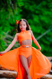 Neon Glow Wrap Top