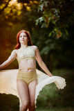 Golden Flowers Crop Top