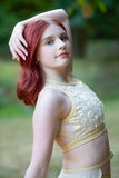 Golden Flowers Crop Top