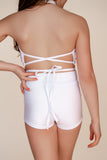 Solid High Waist Shorts