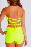 Neon Glow High Waist Shorts