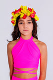 Neon Glow Wrap Top