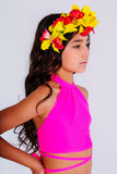 Neon Glow Wrap Top