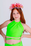 Neon Glow Wrap Top