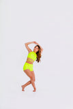 Neon Glow High Waist Shorts