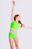 Neon Glow Wrap Top