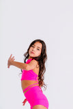 Neon Glow High Waist Shorts