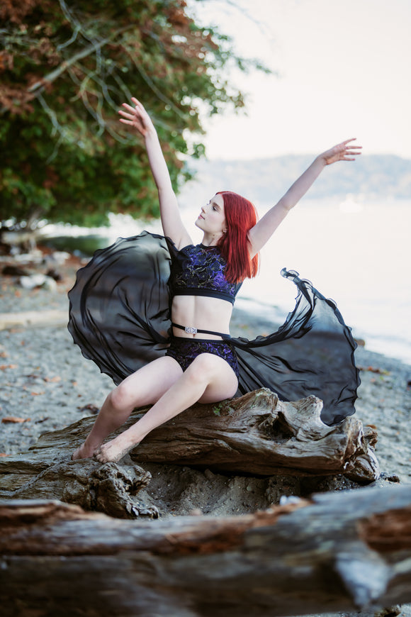 Twilight Black Butterfly Skirt