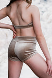 Bella Velvet Shorts - Winter Whites